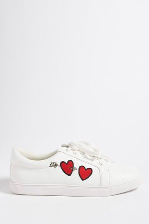 Forever 21 Low-Top Heart Sneakers | Cute Sneakers From Forever 21 | POPSUGAR Fashion Photo 4
