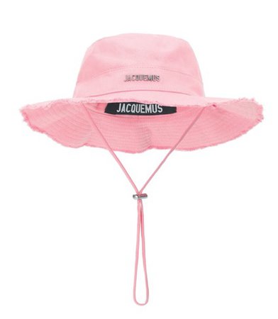 jacquemus le bob (pink) artichaut cotton hat