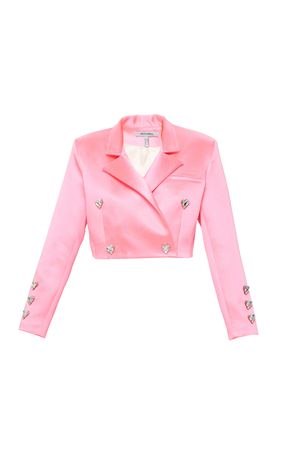 Mach & Mach pink jacket with heart buttons