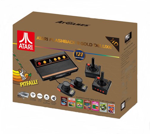 Atari Flashback 8 Gold DELUXE with 120 Games - Includes 2 Controllers and 2 Paddles - Walmart.com
