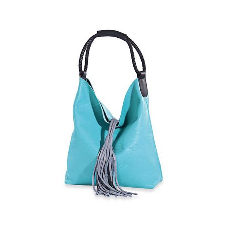 Turquoise Florentine Leather Bucket Bag | Handbags | Uno Alla Volta