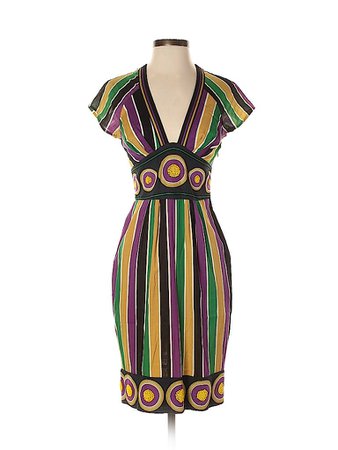 CATHERINE Catherine Malandrino 100% Cotton Stripes Purple Casual Dress Size 0 - 89% off | thredUP