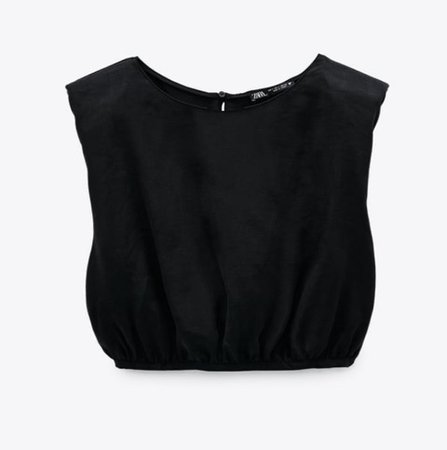 Zara black crop top