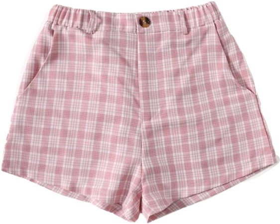 pink checkered shorts
