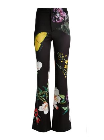 Ronnie High Rise Trouser In Essential Floral | Alice And Olivia
