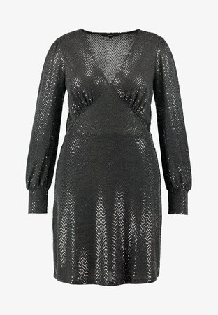 Vero Moda Curve VMDARLING SHORT DRESS - Vestito elegante - black/silver - Zalando.it