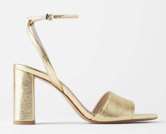 golden zara shoes
