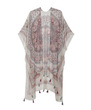 Sole Society Lightweight Floral Kimono W/ Tassels | Sole Society Shoes, Bags and Accessories ivory