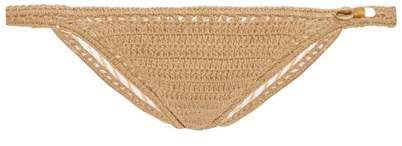 Savarna Hipster Crochet Bikini Briefs - Womens - Beige