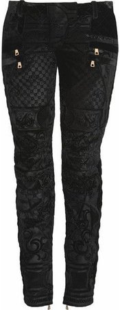 Black Zipper Pattern Jeans