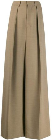 Paris wide fit pleated trousers