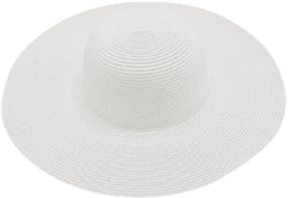 white straw hat