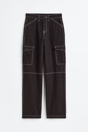 Twill Cargo Pants - Black - Ladies | H&M US