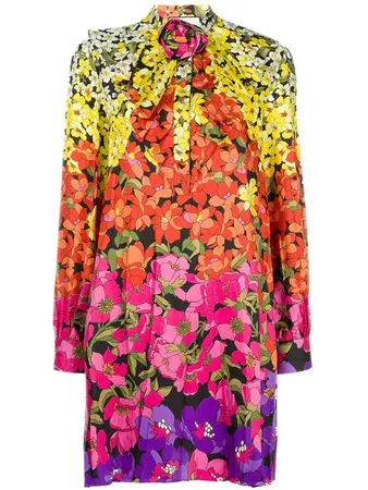 Gucci floral-print Bow Dress - Farfetch