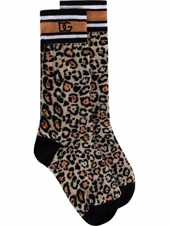 Dolce & Gabbana leopard-print socks - FARFETCH