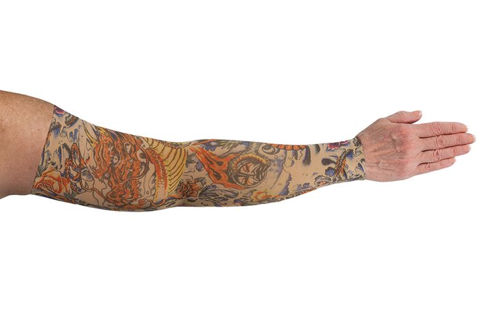 Lotus Dragon Tattoo Arm Sleeve