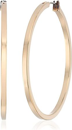 Amazon.com: GUESS "Basic" Gold Square Edge Hoop Earrings: Clothing, Shoes & Jewelry