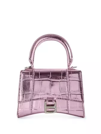Balenciaga Hourglass Mini Metallic Handbag - Farfetch