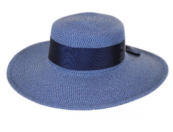 Blue straw hat Village hat shop