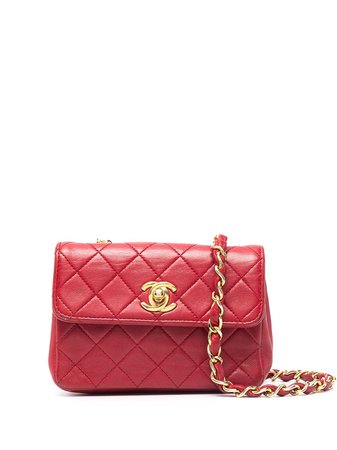 Chanel Pre-Owned 1989-1991 Mini Diamond Quilted Crossbody Bag - Farfetch