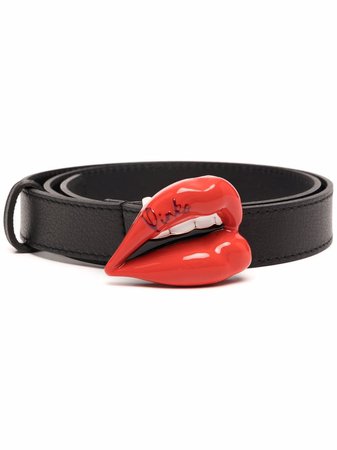 PINKO Lips-plaque bucklet belt