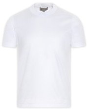 White mercerized cotton jersey T-shirt for men | Shop on Canali.com