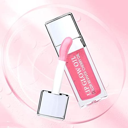 Amazon.com : FANXITON 2 Pack Lip Oil Hydrating Lip Gloss Tinted Lip Balm Plumper Clear Lip Gloss Makeup, Non-sticky, Revitalizing, Lip Care Oils-Cherry Pink and Sexy Red : Beauty & Personal Care