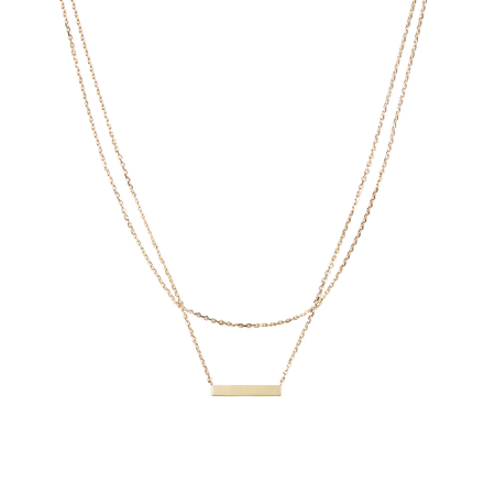 MEJURI Layered Bar Necklace