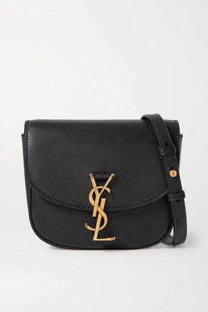 Kaia Small Leather Shoulder Bag - Black