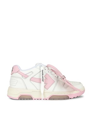OFF-WHITE Out Of Office Sneaker in White & Pink | REVOLVE