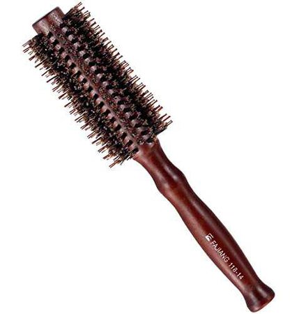 Minalo Styling Essentials 100% Natural Boar Bristles Hair Brush With Wood Handle, Round Comb Ruled 2.2-Inch | WantItAll
