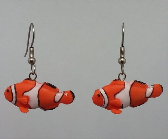 3D CLOWN FISH Dangle Earrings Animal Charm Nemo Earrings 316L | Etsy