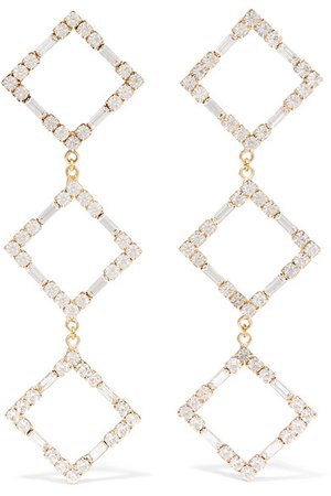Rosantica | Luci gold-tone crystal earrings | NET-A-PORTER.COM