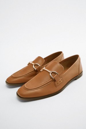 LEATHER LOAFERS - Brown | ZARA United States
