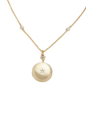 18K Gold And Diamond Locket Necklace by Monica Rich Kosann | Moda Operandi