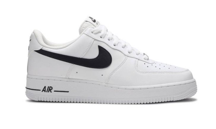 air force ones black and white