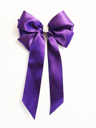 satin violet hair bow - Google Search