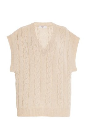 Jules Cable-Knit Wool-Blend Sweater Vest By The Frankie Shop | Moda Operandi