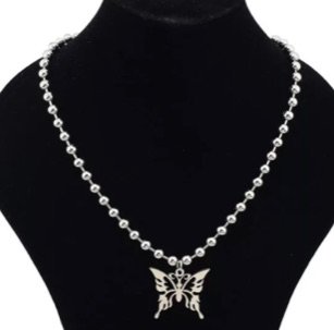 y2k butterfly necklace