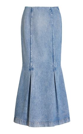 Levine Denim Midi Skirt By Khaite | Moda Operandi