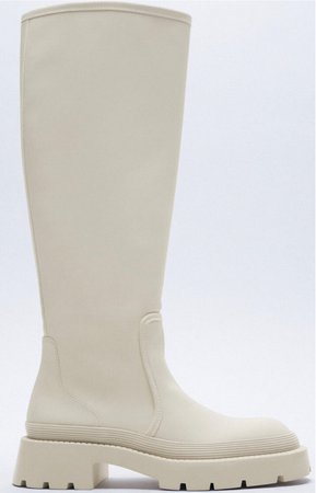 cream Zara boots