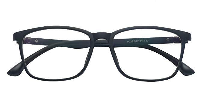 Amazon.com: Outray Rectangle Designer Glasses TR90 Frame With Clear Lens Glasses 2177c1 Black: Clothing