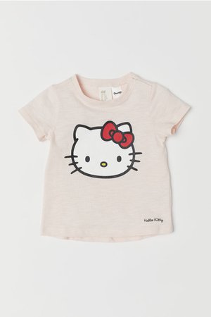 T-shirt com estampado - Light pink/Hello Kitty - CRIANÇA | H&M PT