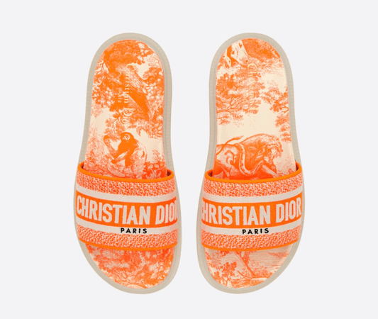 dior orange slides