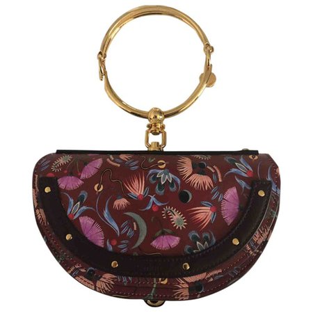 Bracelet nile leather handbag Chloé Burgundy in Leather - 8643419