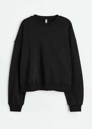 basic black sweatshirt