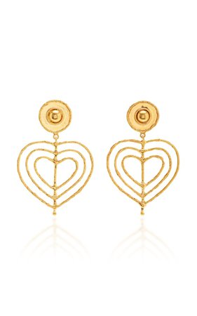 Sylvia Toledano Valentine Gold-Plated Heart Earrings