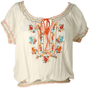 Vintage Mexican Embroidered Top