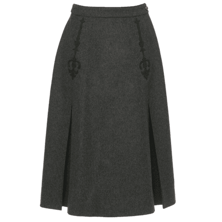 Pirsch Skirt in grey with green details - Lena Hoschek