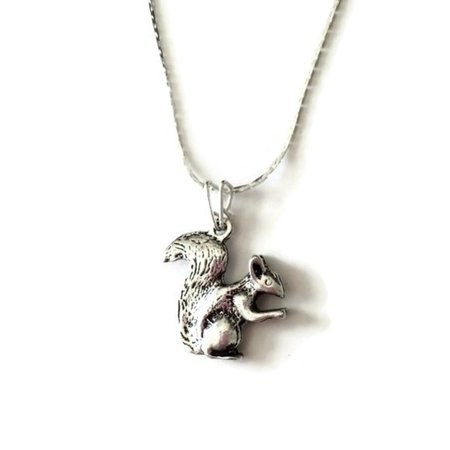 Jewelry | Handmade Silver Squirrel Necklace | Poshmark